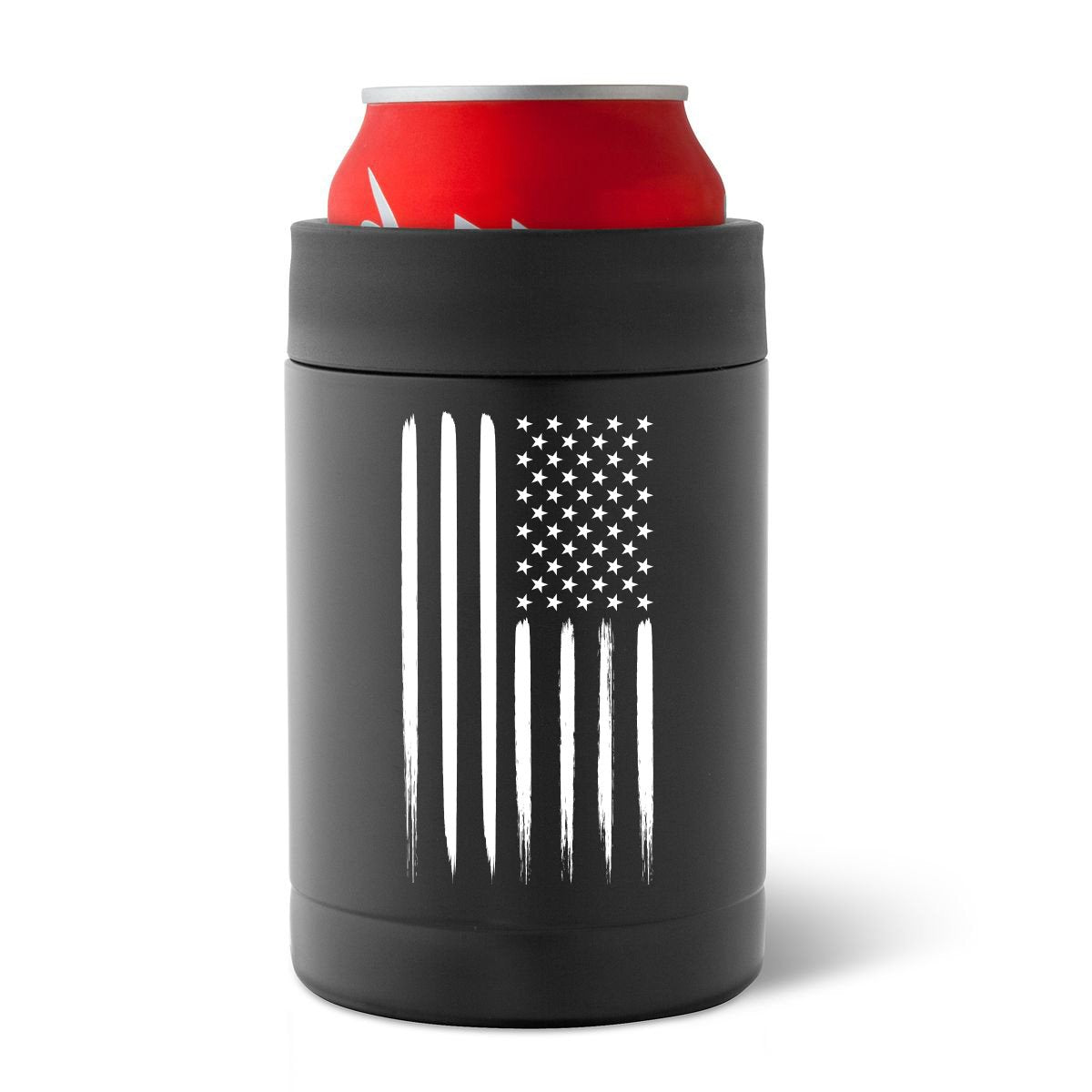Can Koozie, American Flag can koozie, patriotic can koozie, stainless steel can koozie