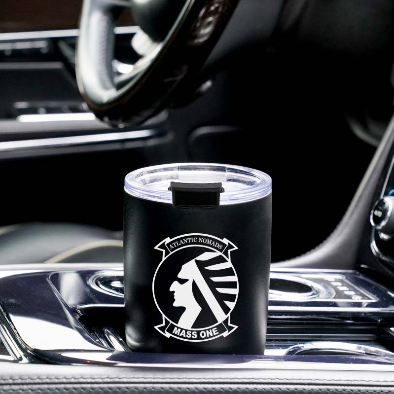 MASS-1 logo tumbler, MASS-1 coffee cup, Marine Air Support Squadron 1 USMC, Marine Corp gift ideas, USMC Gifts for women