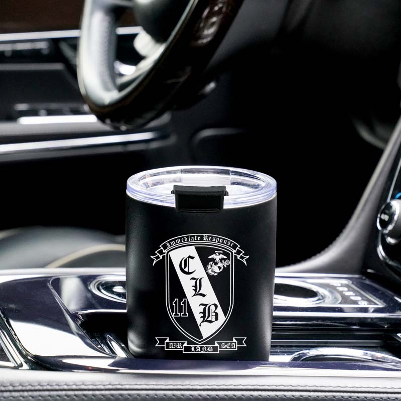 CLB-11 logo tumbler, CLB-11 coffee cup, Combat Logistics Battalion 11 USMC, Marine Corp gift ideas, USMC Gifts 20 ounce