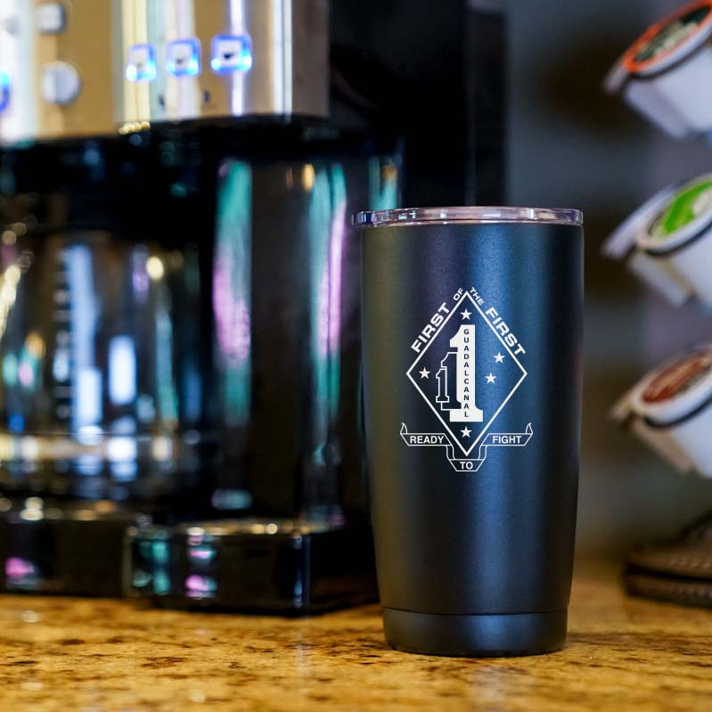 1st Battalion 1st Marines (1/1) USMC Unit logo tumbler, First Battalion Second Marines coffee cup, First Battalion First Marines USMC, Marine Corp gift ideas, USMC Gifts for women 20 Oz Tumbler