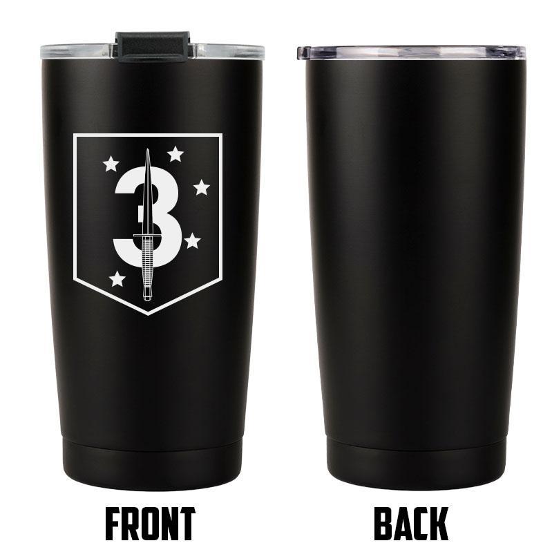 3rd MSOB USMC Unit logo tumbler, 3rd Marine Special Forces coffee cup, 3rd MSOB USMC, Marine Corp gift ideas, USMC Gifts for women