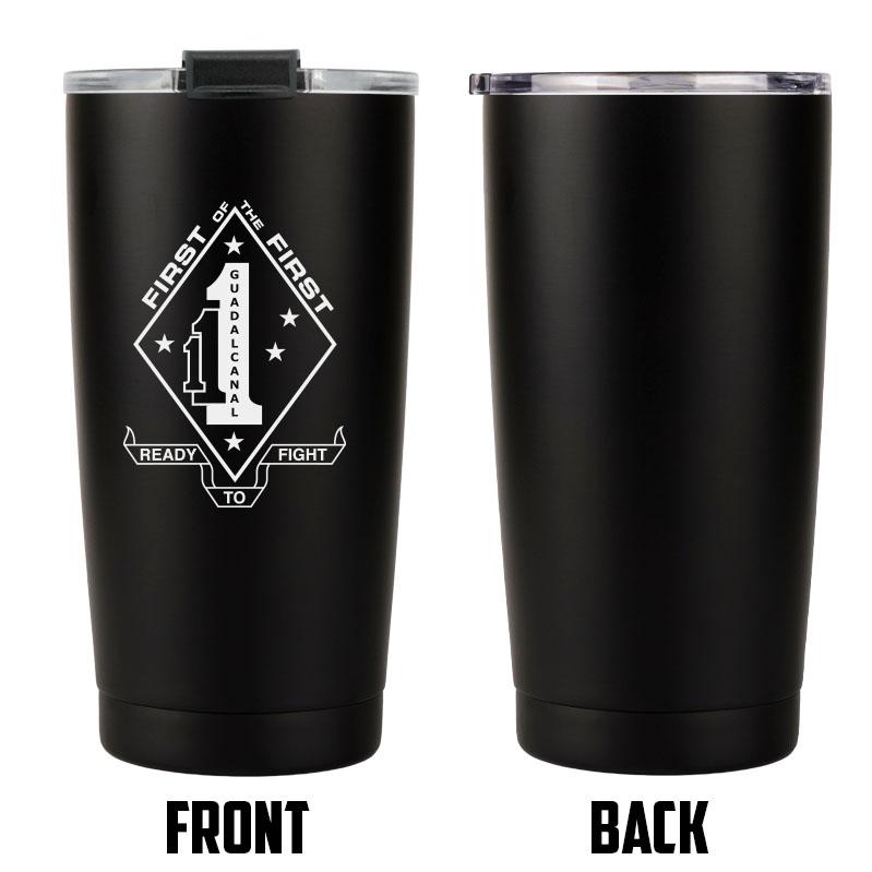 1st Battalion 1st Marines (1/1) USMC Unit logo tumbler, First Battalion Second Marines coffee cup, First Battalion First Marines USMC, Marine Corp gift ideas, USMC Gifts for women 20 Oz Tumbler