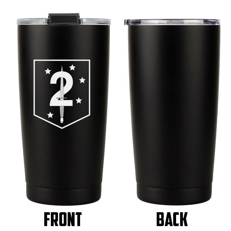 2nd MSOB USMC Unit logo tumbler, 2nd Marine Special Forces coffee cup, 2nd MSOB USMC, Marine Corp gift ideas, USMC Gifts for women