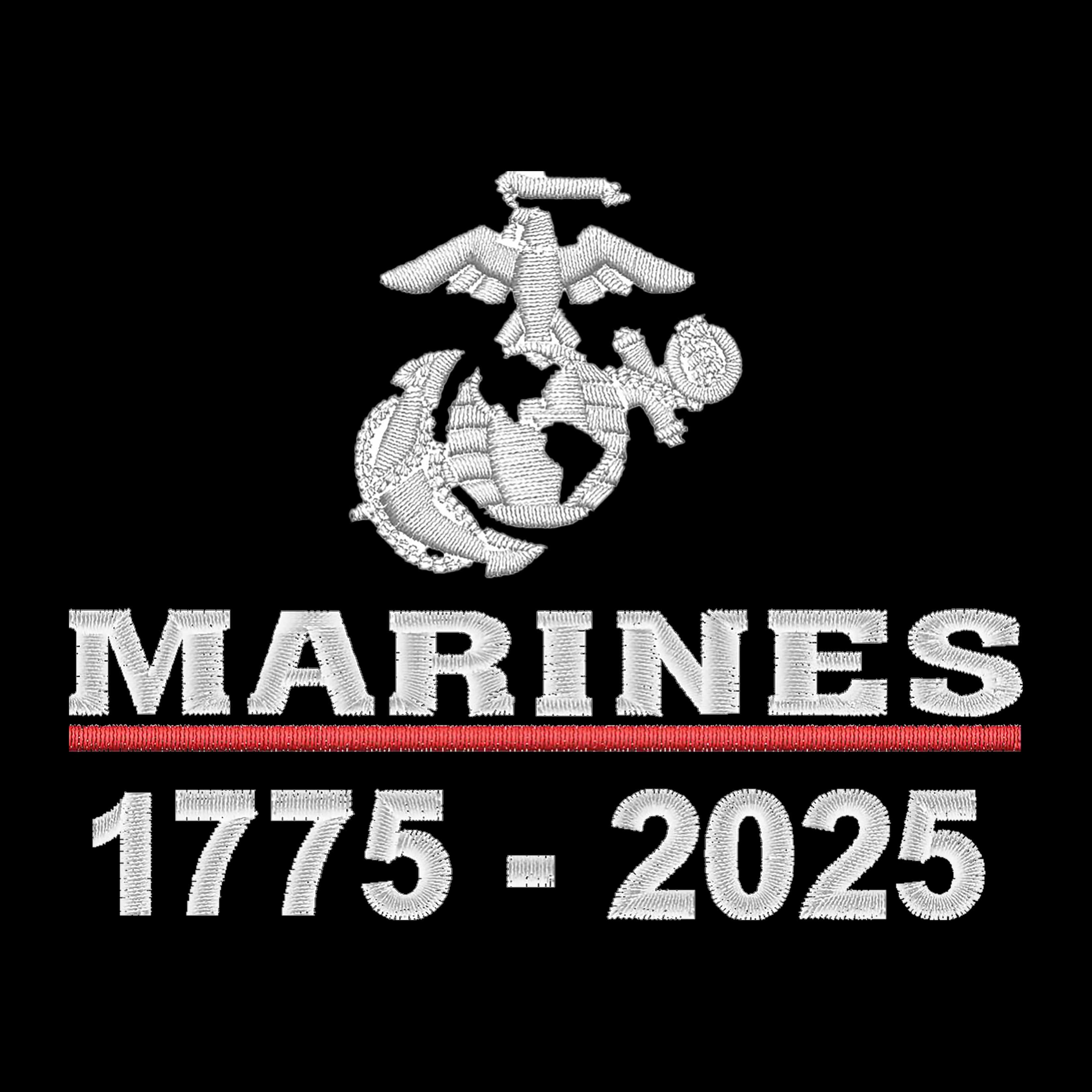 Marines 250th Birthday Embroidered Hat <br> Flexible Fit USMC Cover