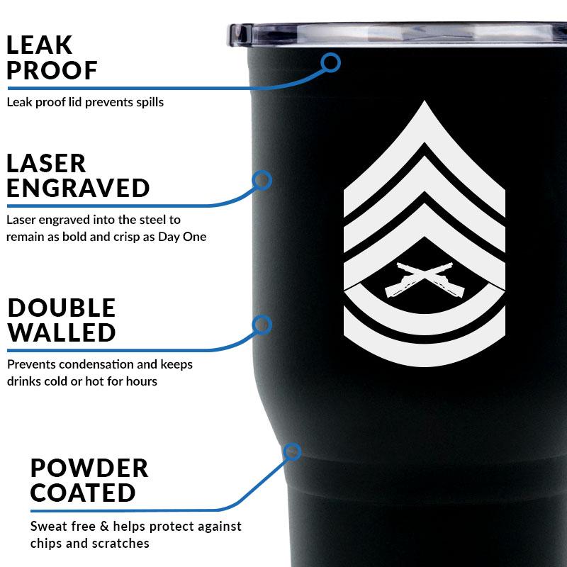USMC tumbler Marine Corp rank gifts, USMC Sgt gifts USMC promotion gifts