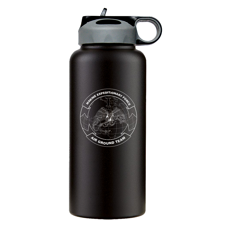 I Marine Expeditionary Force (IMEF) Unit Logo water bottle, IMEF USMC Unit Logo hydroflask, IMEF USMC, Marine Corp gift ideas, USMC Gifts for men or women flask