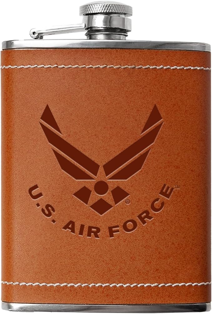 Air Force - 8oz Leather Flask