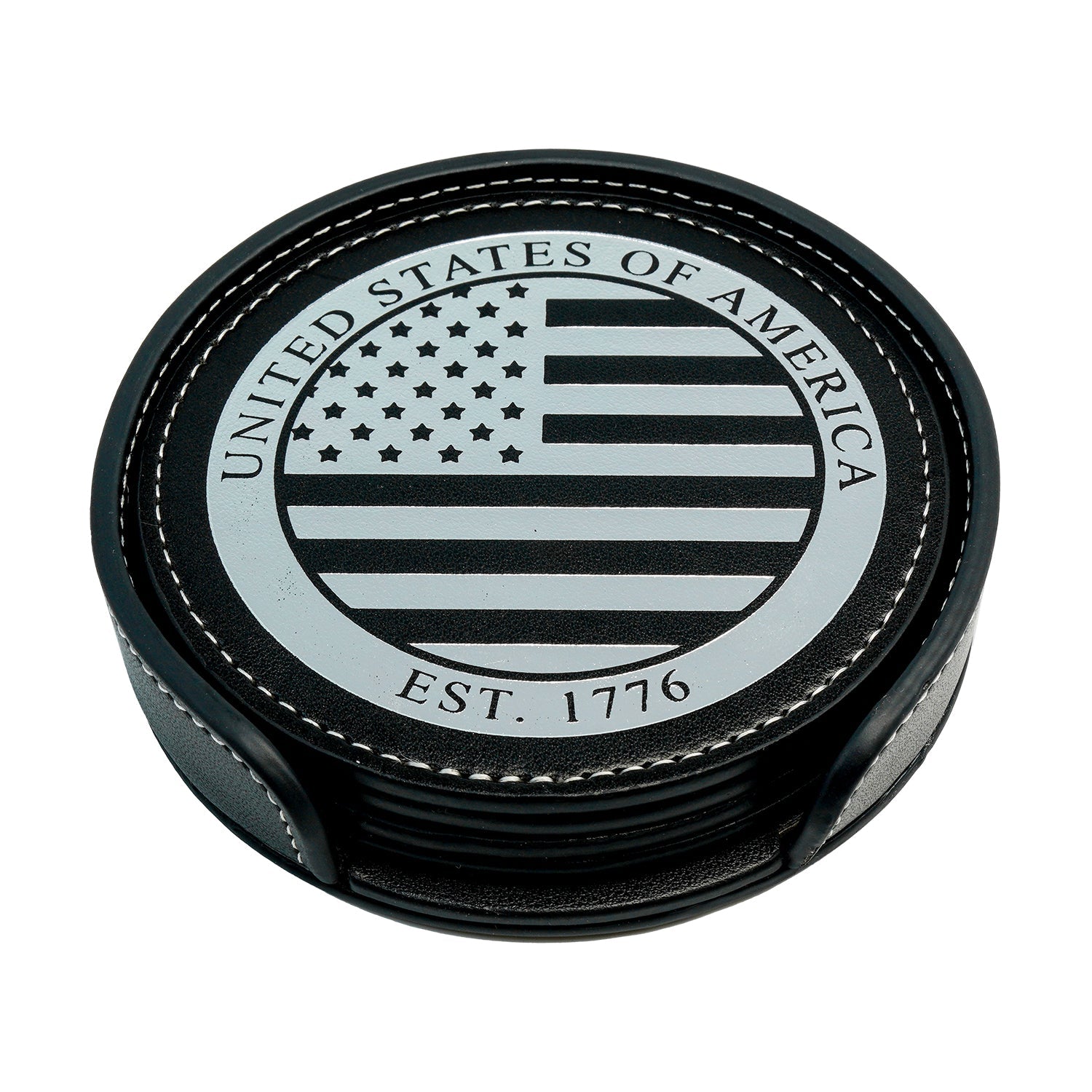 American Flag Coasters Set