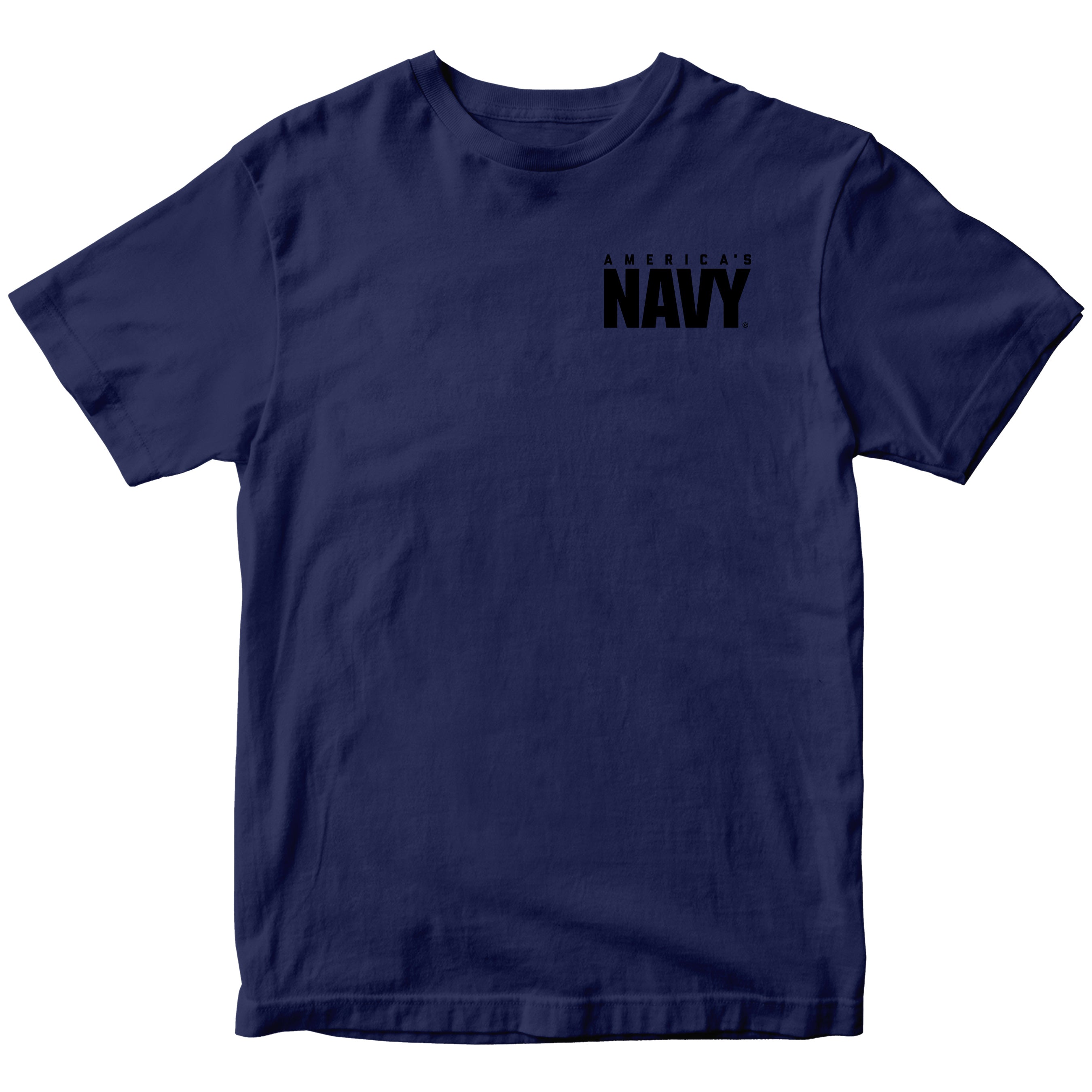 Navy blue t-shirt with 'America's Navy' chest seal