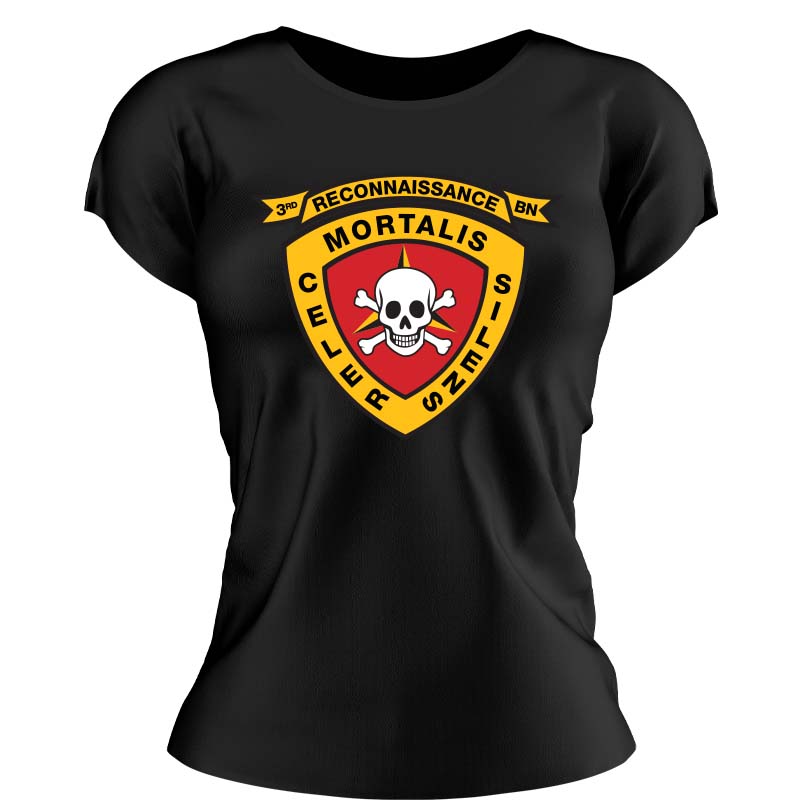 3rd reconnaissance Battalion, 3rd Recon Bn Marines USMC Unit ladie's T-Shirt, 3rd Recon USMC Unit logo, USMC gift ideas for women, Marine Corp gifts for women 3rd Recon Bn