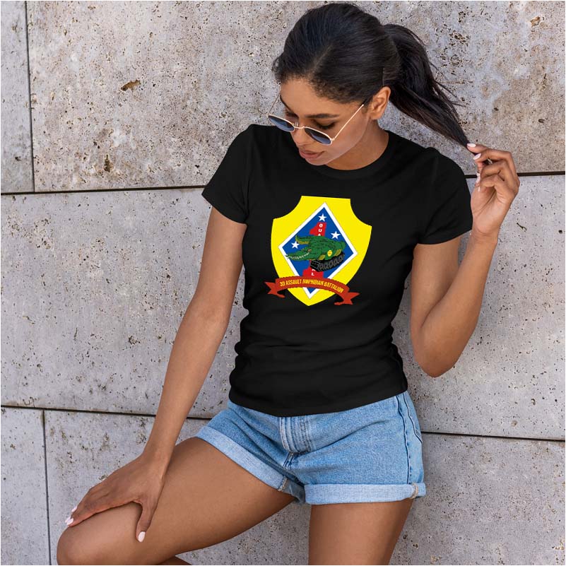 3d Assault Amphibian Battalion Women's Unit Logo T-Shirt, 3rd AABN logo, USMC Gift ideas
