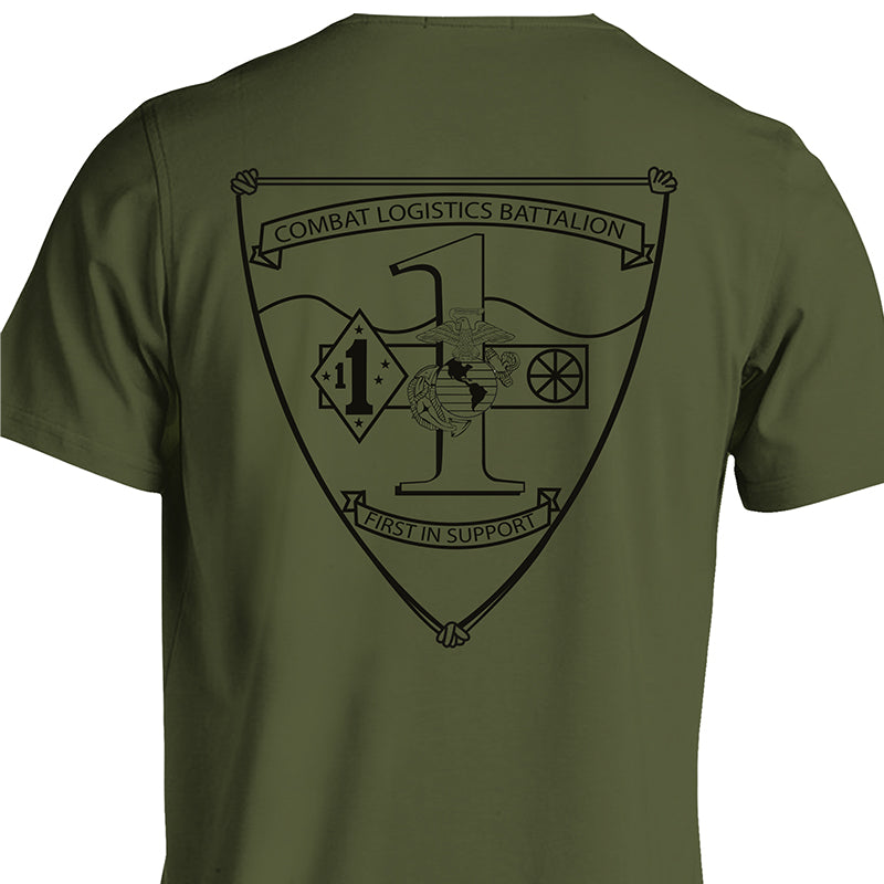 Combat Logistics Battalion USMC Unit T-Shirt, CLB-1 logo, USMC gift ideas for men, Marine Corp gifts men or women
