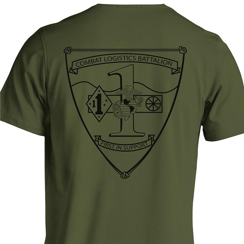 Combat Logistics Battalion USMC Unit T-Shirt, CLB-1 logo, USMC gift ideas for men, Marine Corp gifts men or women