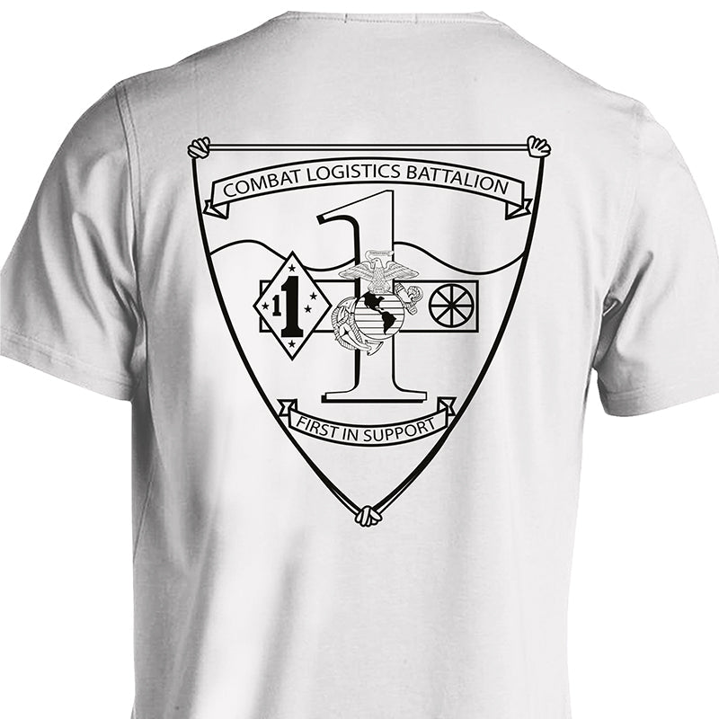 Combat Logistics Battalion USMC Unit T-Shirt, CLB-1 logo, USMC gift ideas for men, Marine Corp gifts men or women