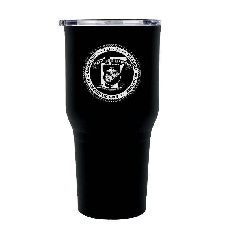 Combat Logistics Regiment-17 (CLR-17) USMC Stainless Steel Marine Corps Tumbler - 30 oz