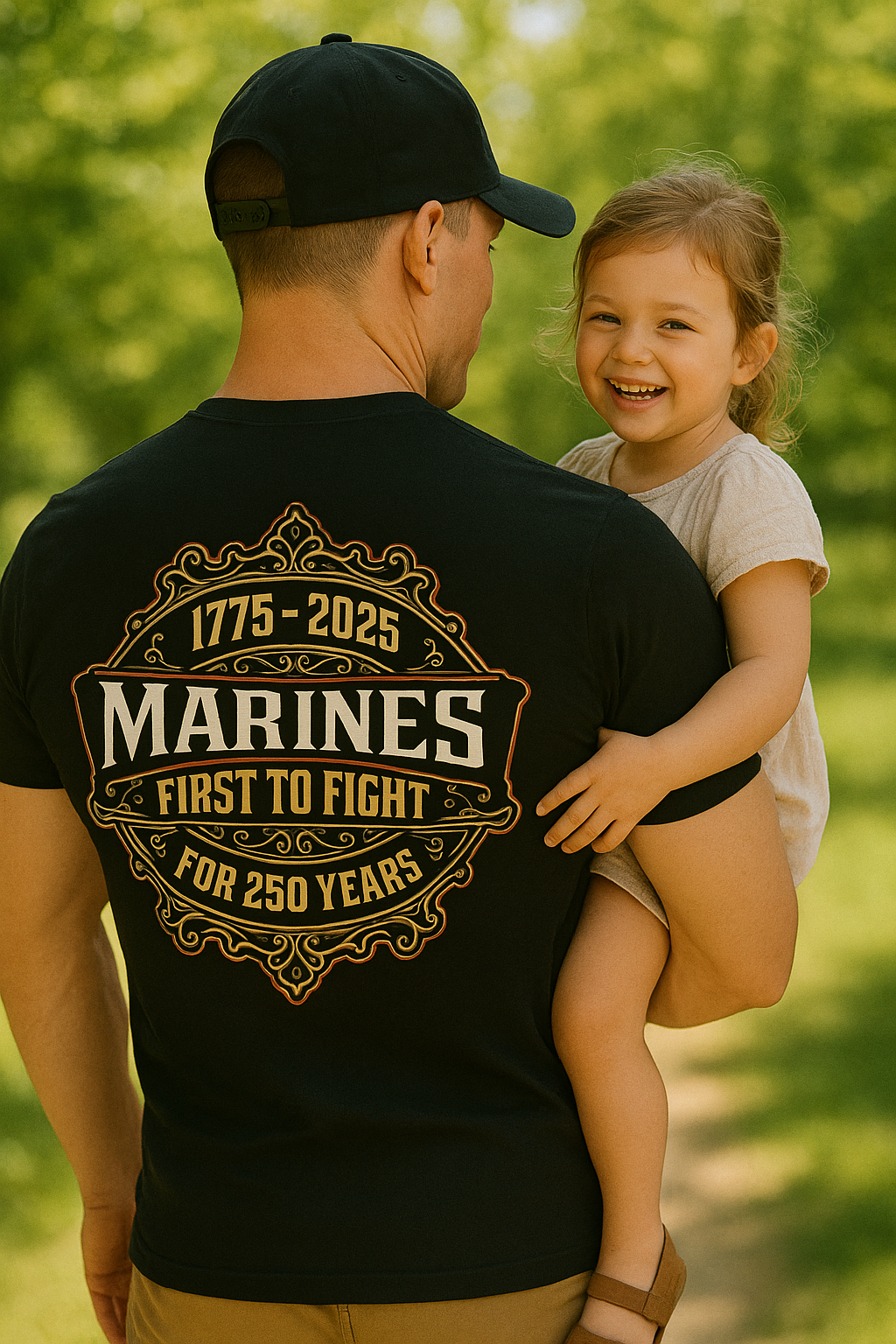 Marines 250th Birthday Whiskey Label T-shirt