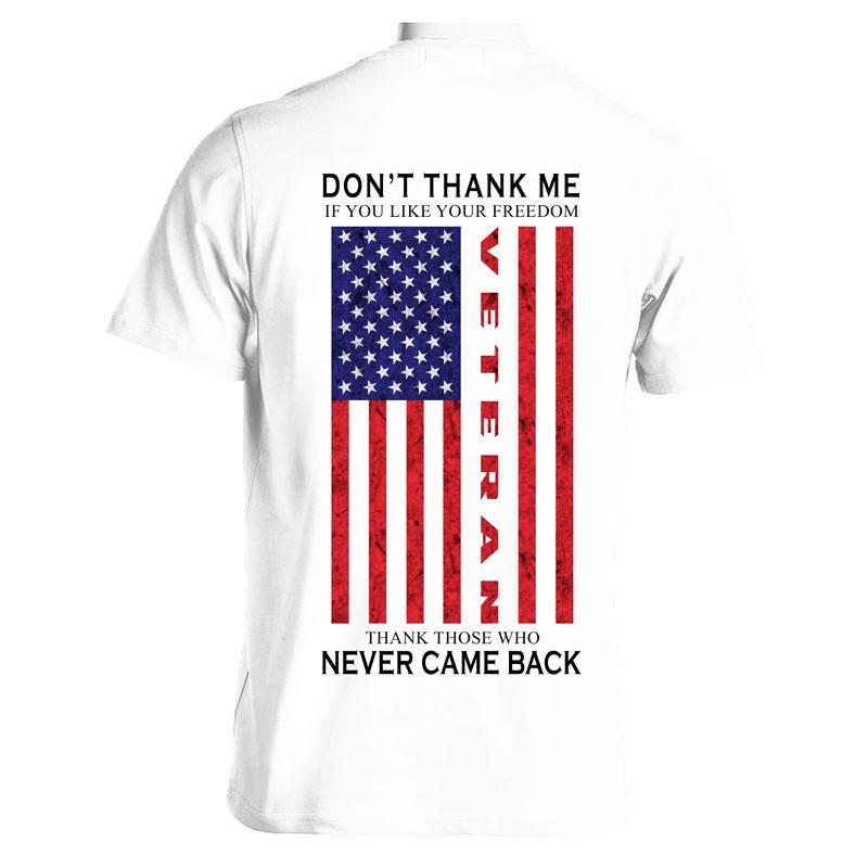 White Thank a veteran t-shirt
