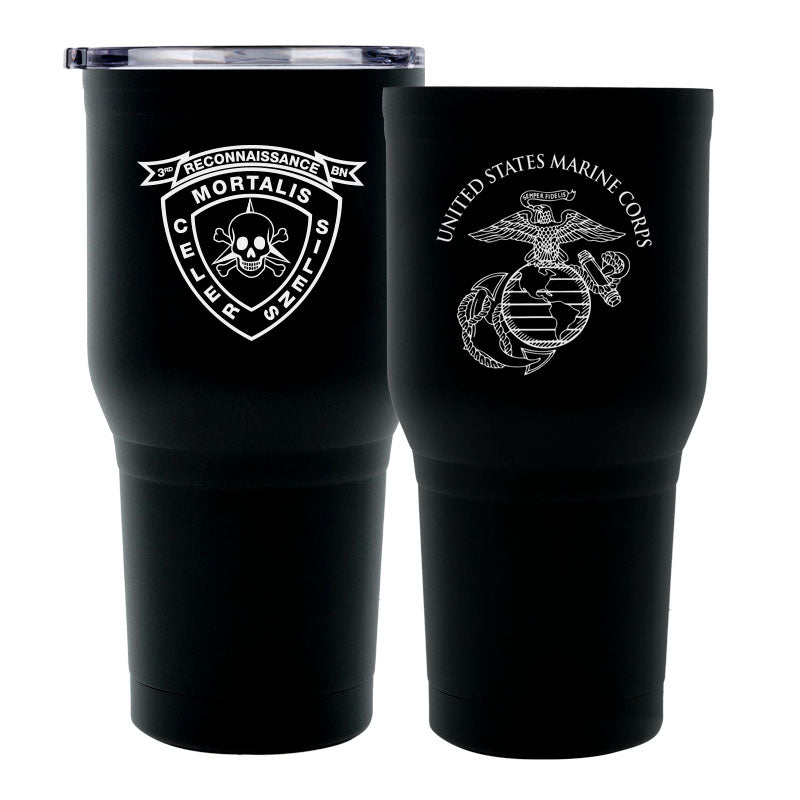 3rd Recon logo tumbler, 3rd Recon coffee cup, 3rd Reconnaissance Bn USMC, Marine Corp gift ideas, USMC Gifts for women