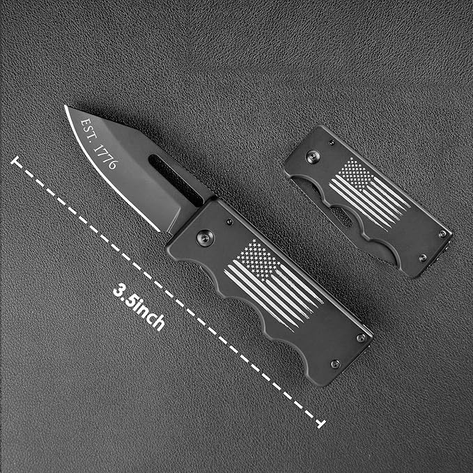American Flag - Money Clip Pocket Knife