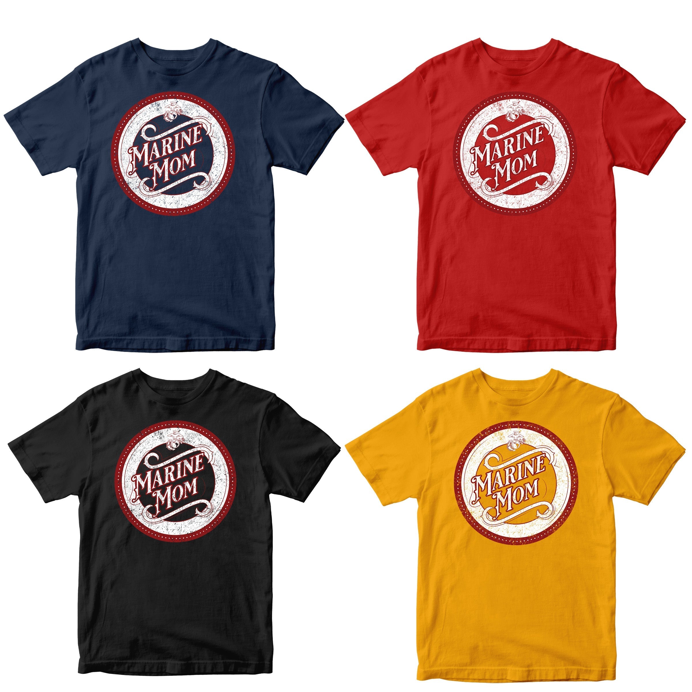 USMC Proud Mom/Dad T-Shirt with Customizable Back