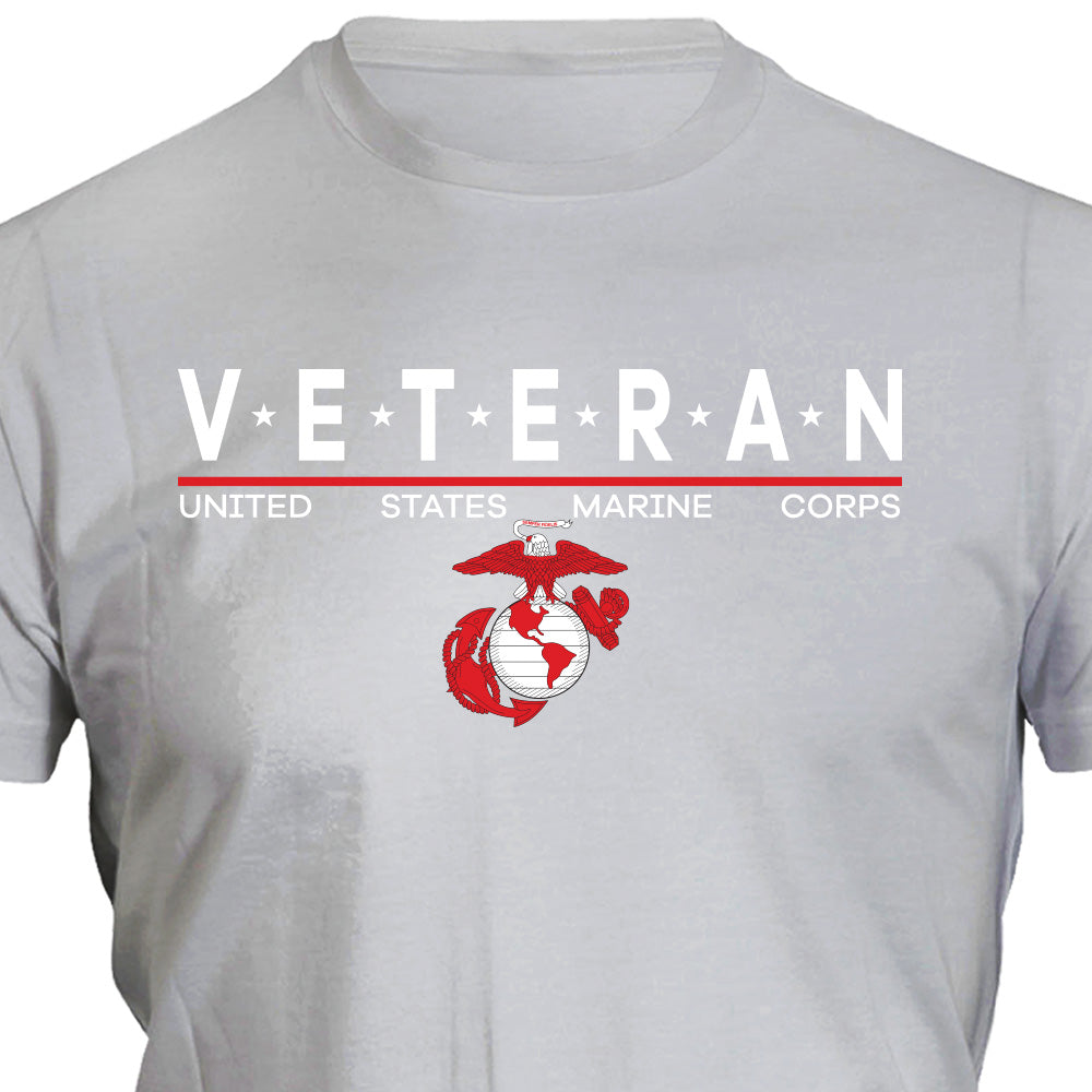 United States Marine Corps V*E*T*E*R*A*N T-Shirt-USMC Vet Shirt