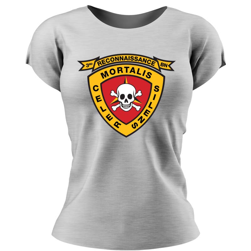3rd reconnaissance Battalion, 3rd Recon Bn Marines USMC Unit ladie's T-Shirt, 3rd Recon USMC Unit logo, USMC gift ideas for women, Marine Corp gifts for women 3rd Recon Bn