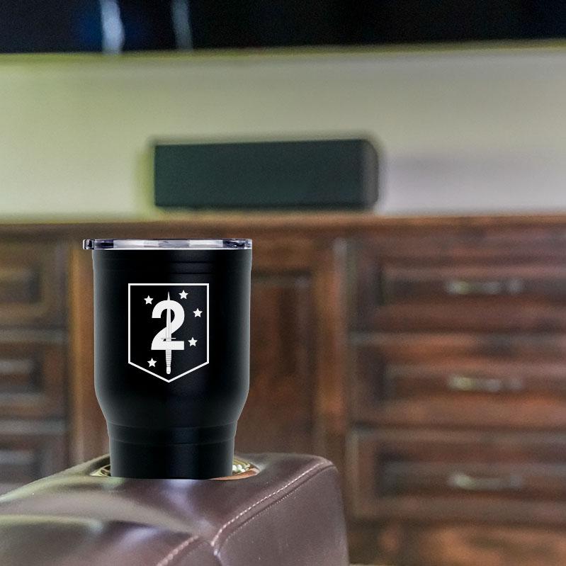 2nd MSOB USMC Unit logo tumbler, 2nd Marine Special Forces coffee cup, 2nd MSOB USMC, Marine Corp gift ideas, USMC Gifts for women