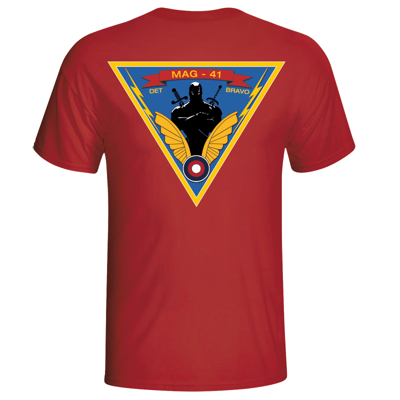 MAG-41 Det Bravo USMC Unit Long Sleeve T-Shirt Red