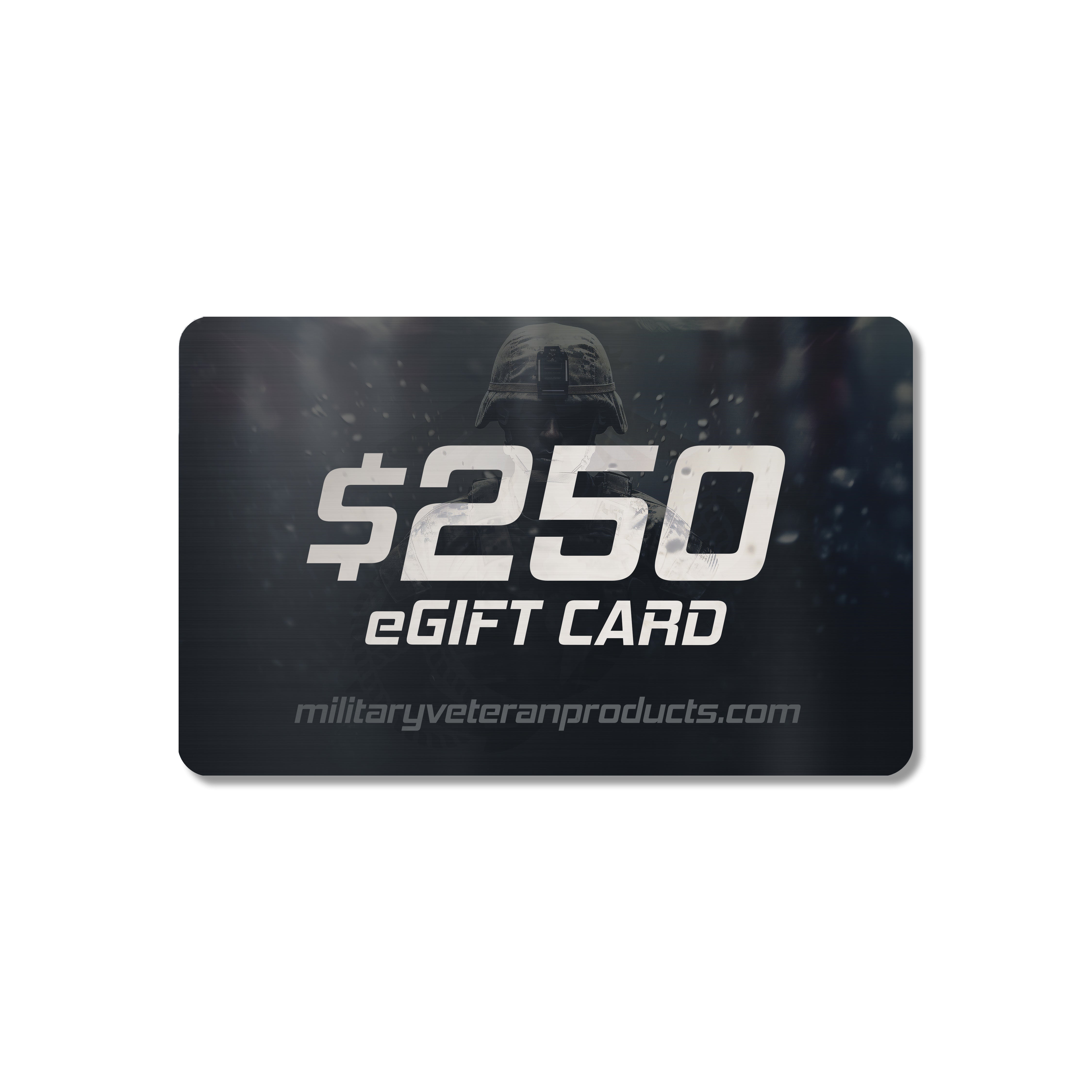 Instant-delivery digital gift card for Military Veteran Products. Online gift card for military-inspired apparel and gear.