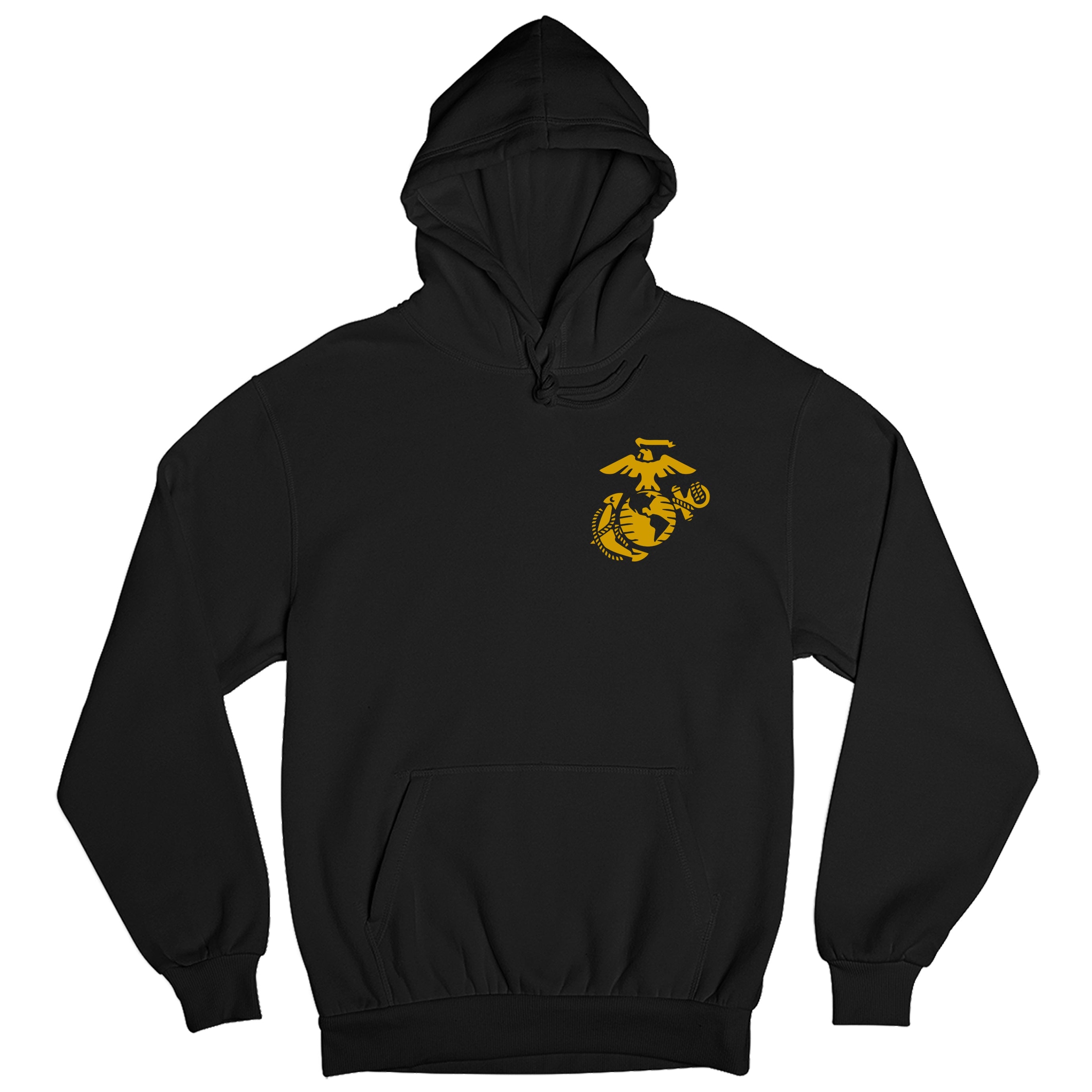 USMC 250th Birthday hoodie with front chest Eagle, Globe, and Anchor emblem