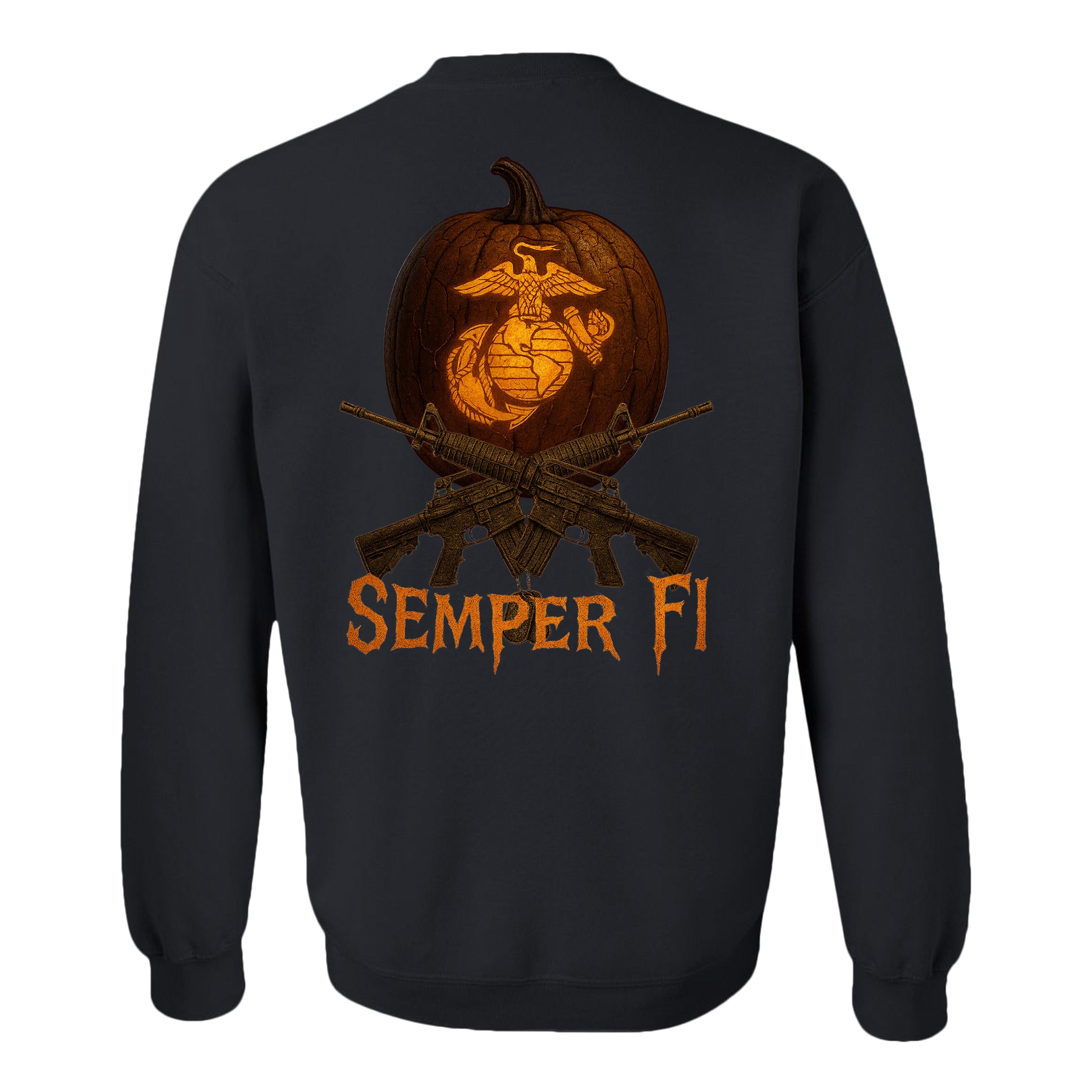 Marines Semper Fi Jack-O’-Lantern Halloween Sweatshirt
