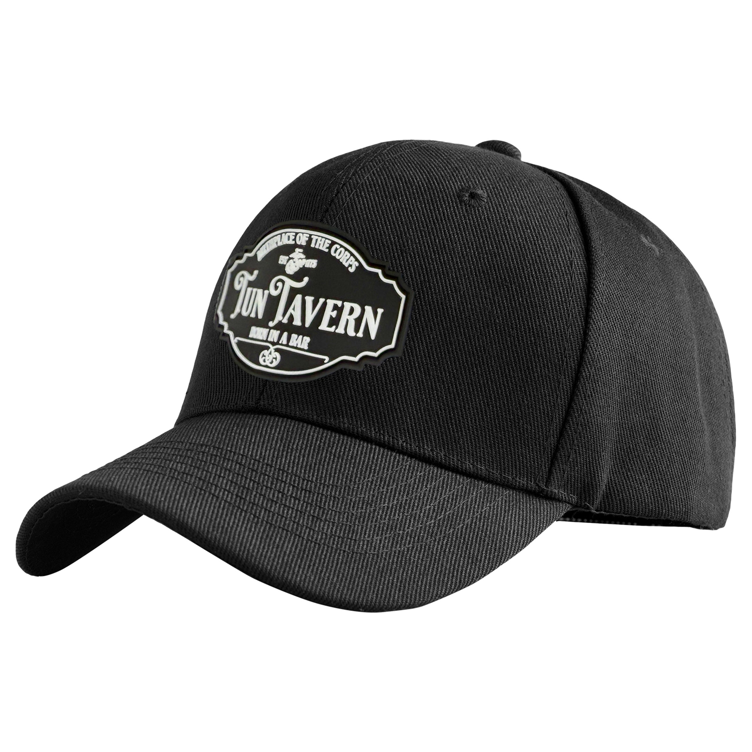 Marines Tun Tavern Rubber Patch Hat <br> Flexible Fit USMC Cover