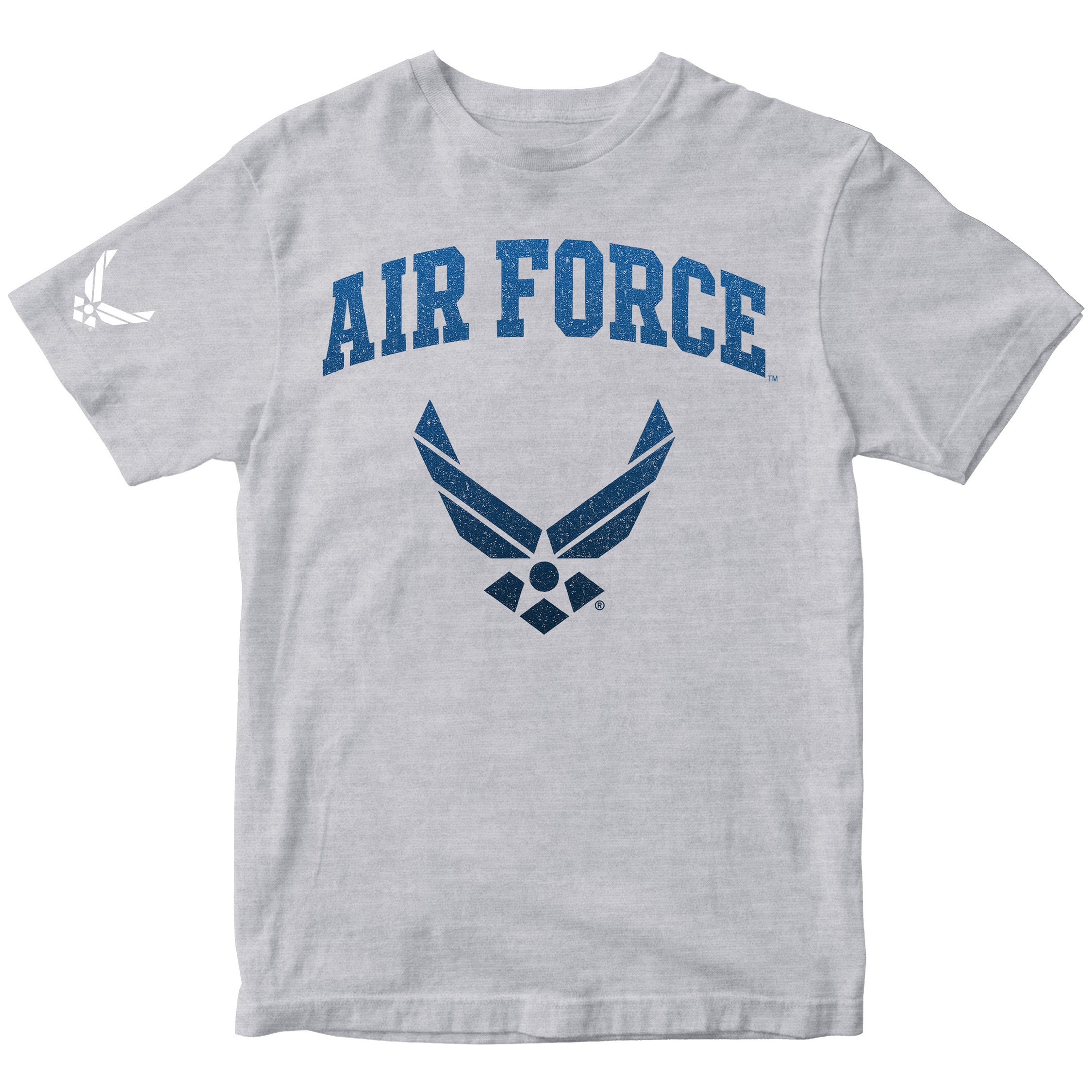 Grey Air Force tee featuring gradient Wings logo. United States Air Force T-Shirt