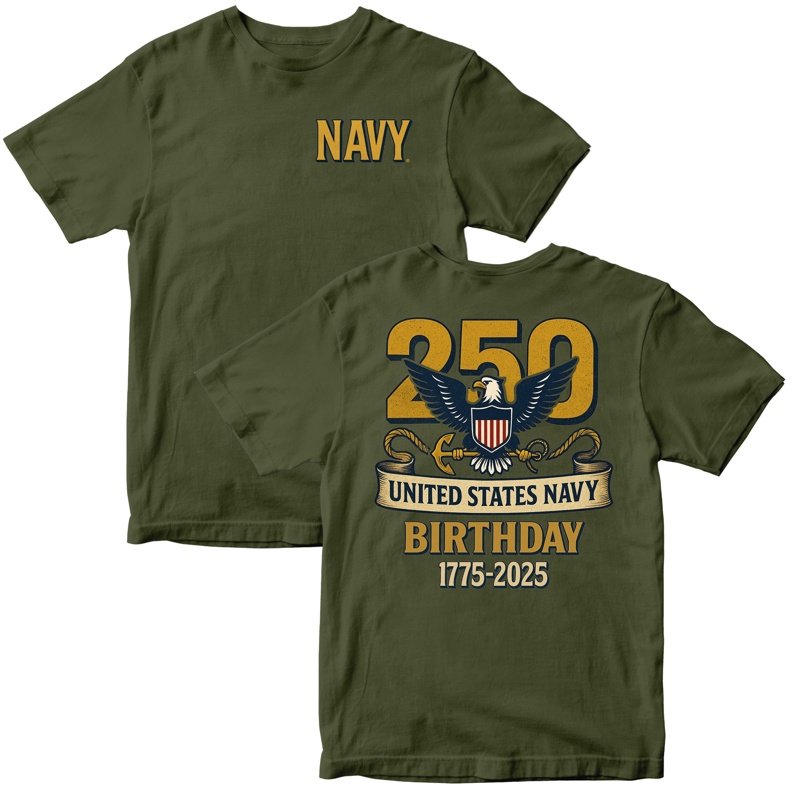 U.S. Navy 250th Anniversary T-Shirt Limited-Edition