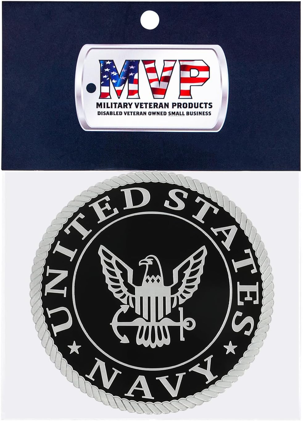 US Navy - 2.25 Inch Black & Silver Medallion