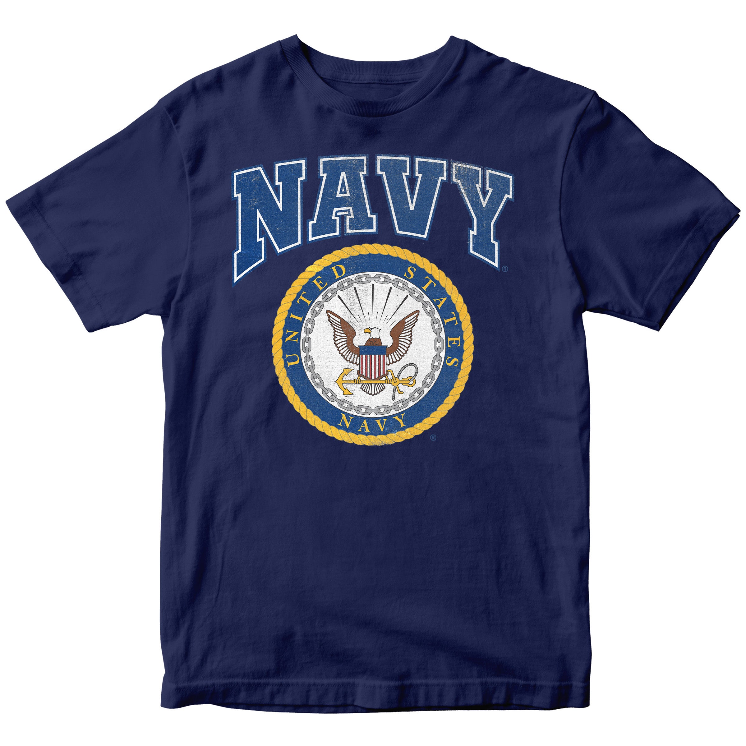 Navy U.S. Navy Seal Tee with bold blue NAVY lettering and official Navy emblem