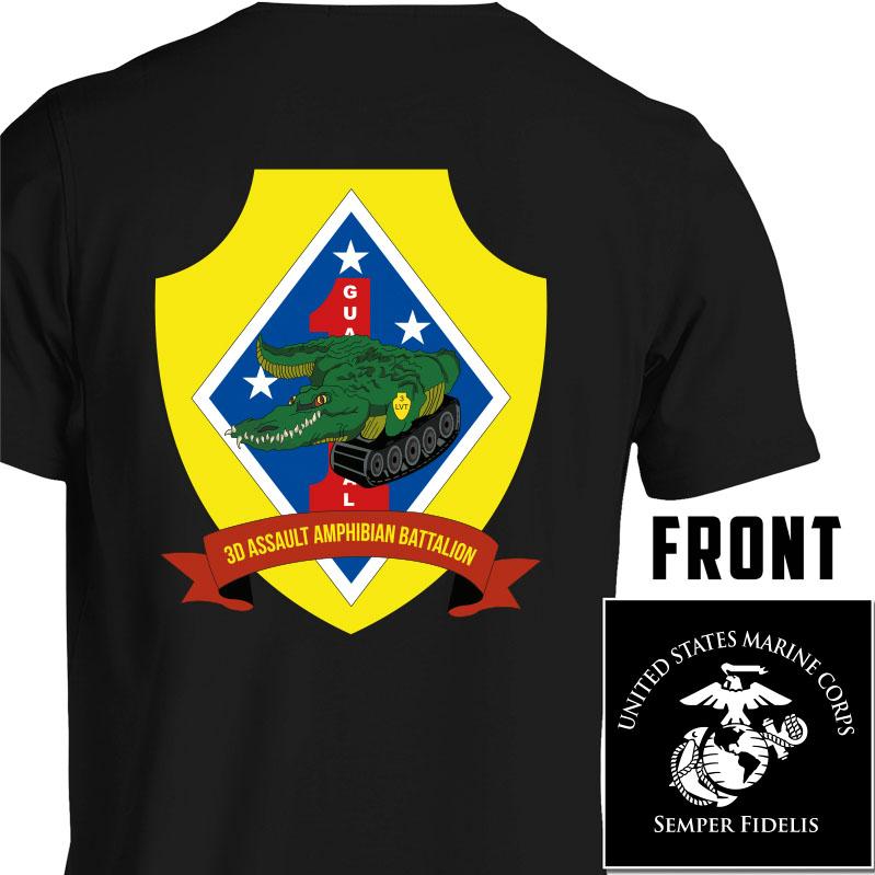 3rd AABN USMC Unit T-Shirt, 3rd AABN logo, USMC gift ideas for men, Marine Corp gifts men or women 3rd AABN 3rd Assault Amphibian Battalion