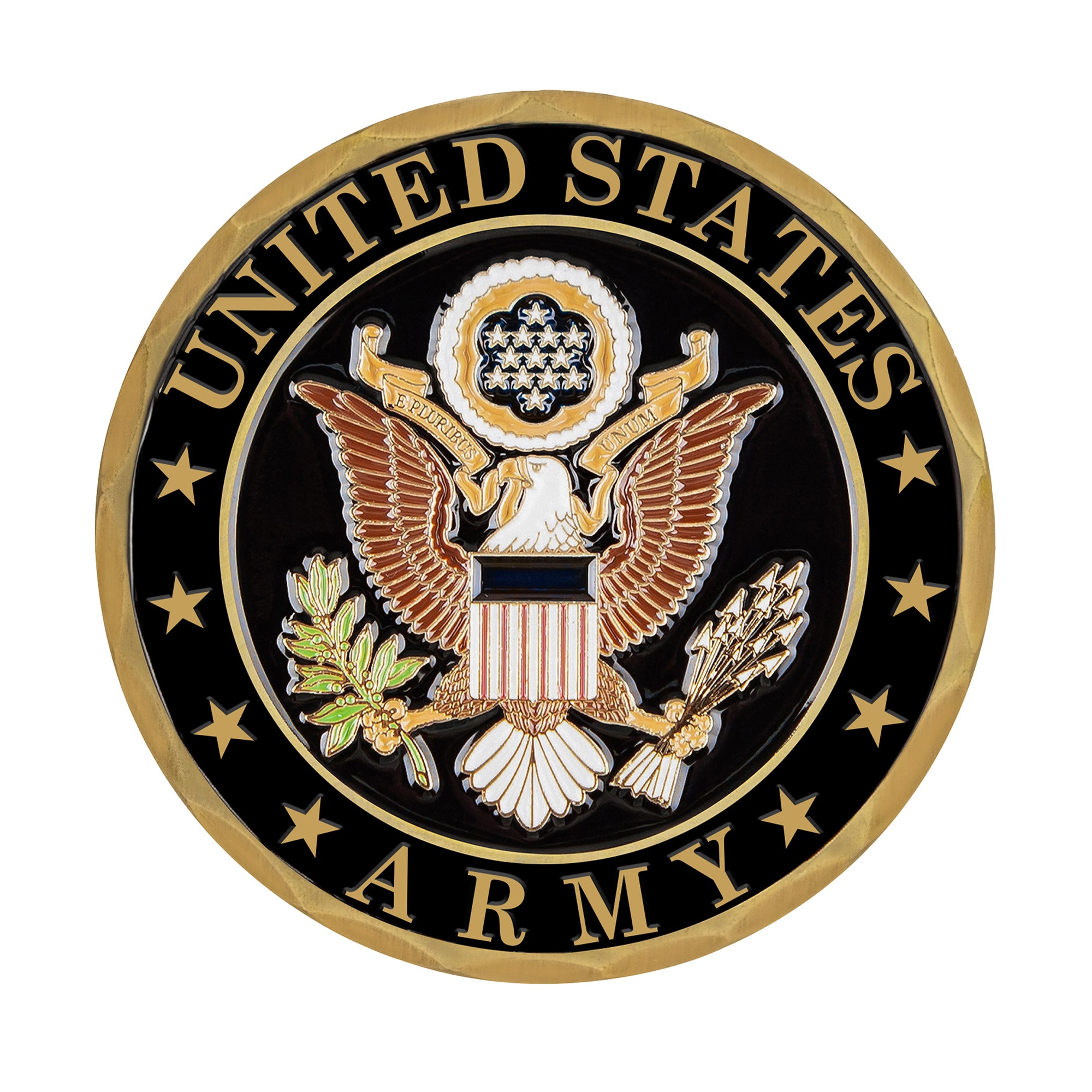 United States Army emblem on a black background