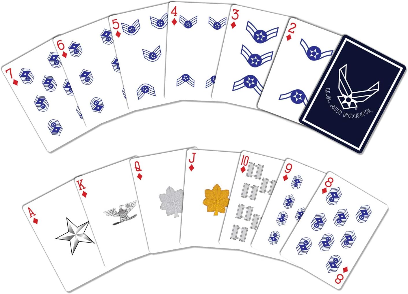 US Air Force - Leather Flask & Playing Card Gift Set