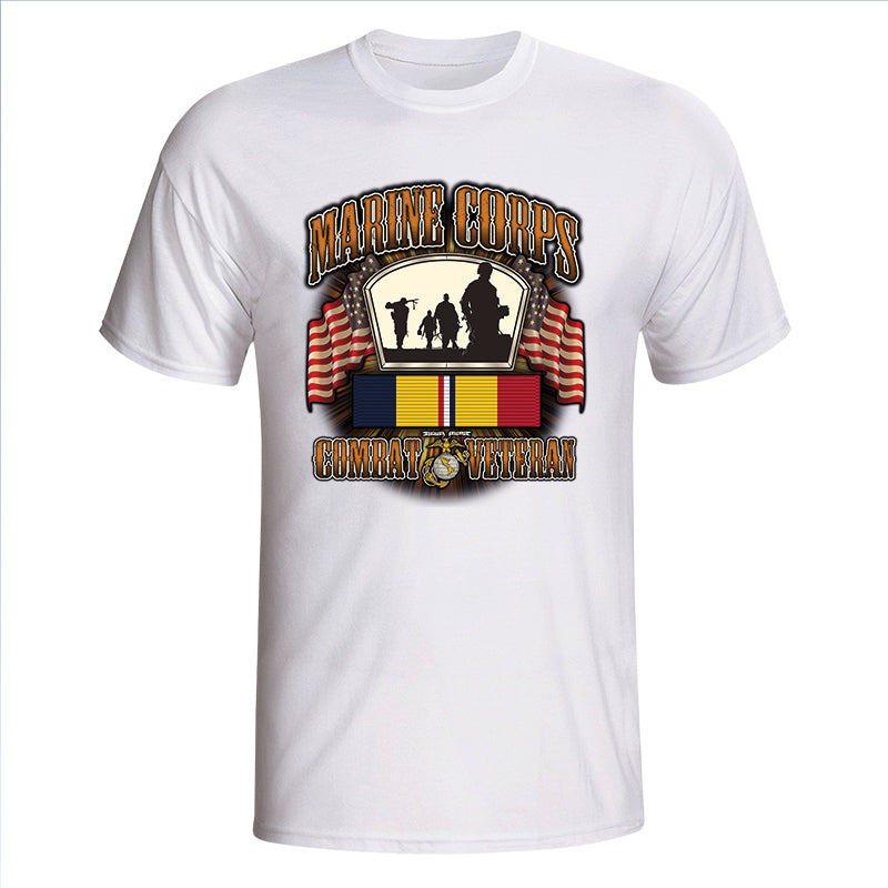 USMC Marines - Combat Ribbon Veteran T-Shirt