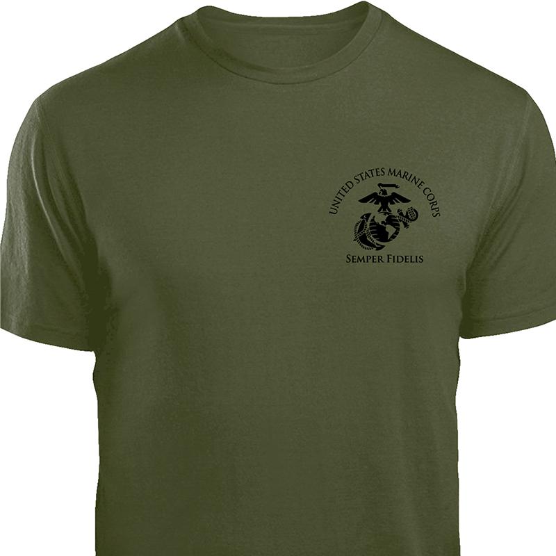 Marine Raiders USMC Unit T-Shirt, Marine Raiders, USMC unit gear, Marine Raiders logo, Marine Raider Regiment logo, USMC gift ideas for men, Marine Corp gifts men or women OD Green