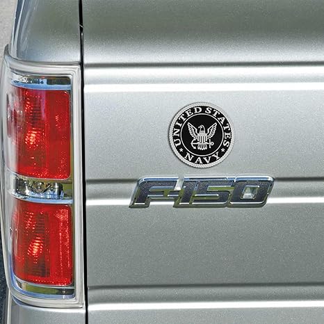 US Navy - 2.25 Inch Black & Silver Medallion