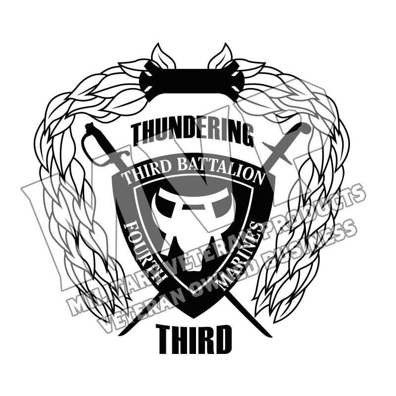 Third Battalion Fourth Marines Unit Logo, 3/4 USMC Unit Logo, 3rdBn 4th Marines