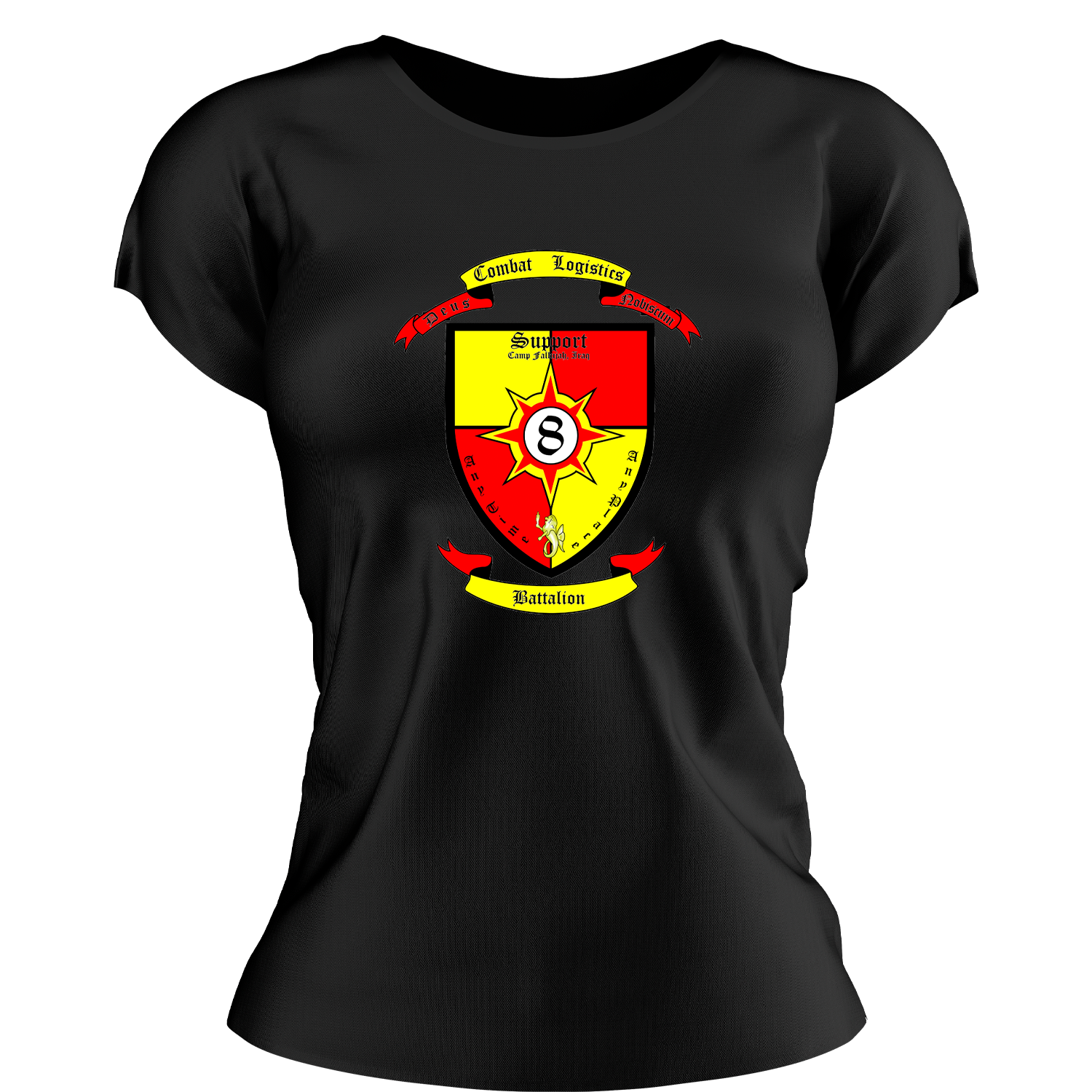 CLB-8 USMC Unit Ladies T-Shirt, CLB-8, USMC gift ideas for women, Marine Corp gifts for women CLB-8 Women's Combat Logistics Battalion-8 Unit t-shirt-USMC Unit Shirts USMC Gifts