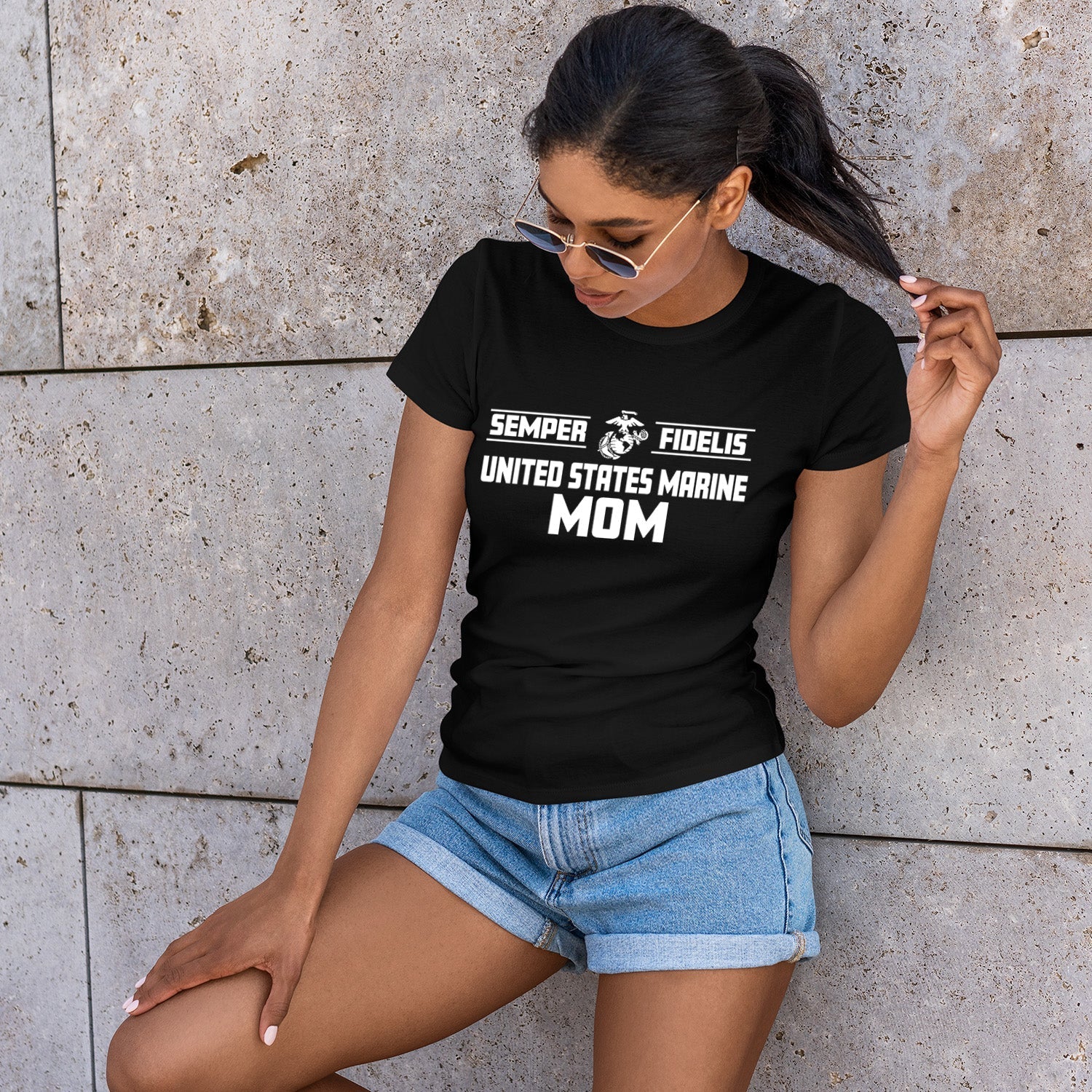 Ladies United States Marine Parent T-Shirt