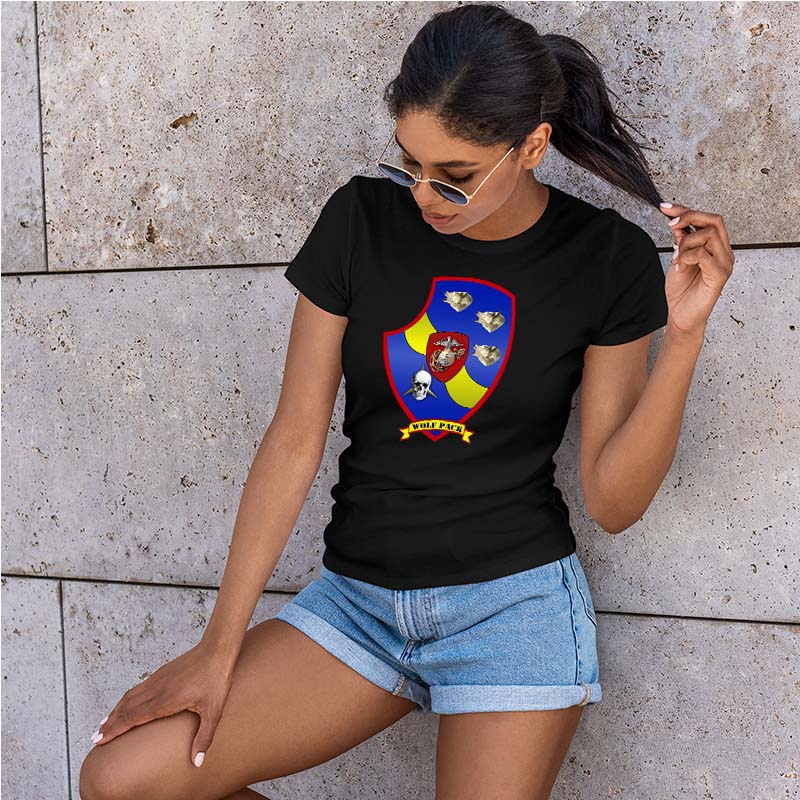 3d Light Armored Reconnaissance Battalion USMC Unit ladie's T-Shirt, 3rd Light Armored Reconnaissance Bn logo, USMC gift ideas for women, Marine Corp gifts for women 3d Light Armored Reconnaissance Bn