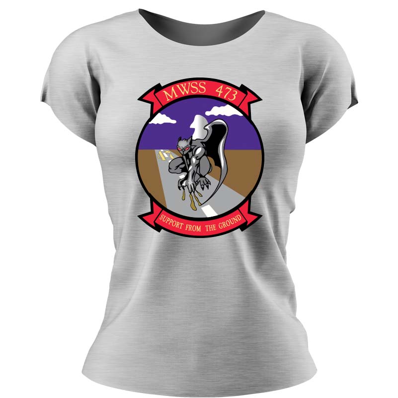 Marine Wing Support Squadron 473 USMC Unit ladie's T-Shirt, MWSS-473 Marines, USMC gift ideas for women, Marine Corp gifts for women MWSS-473 Marines
