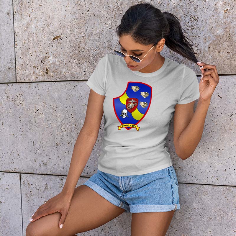 3d Light Armored Reconnaissance Battalion USMC Unit ladie's T-Shirt, 3rd Light Armored Reconnaissance Bn logo, USMC gift ideas for women, Marine Corp gifts for women 3d Light Armored Reconnaissance Bn