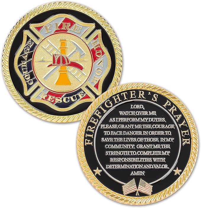 Firefighter - First Responder Prayer Coin