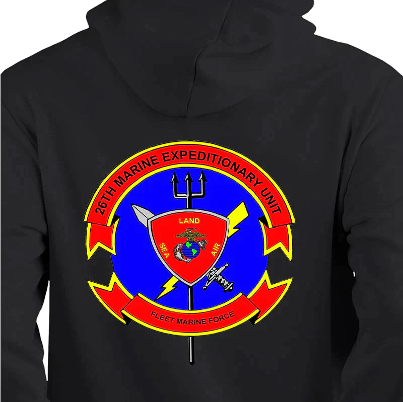 26th Marine Expeditionary Unit USMC Unit hoodie, 26th MEU USMC Unit Logo sweatshirt, USMC gift ideas, Marine Corp gifts women or men, USMC unit logo gear, USMC unit logo sweatshirts